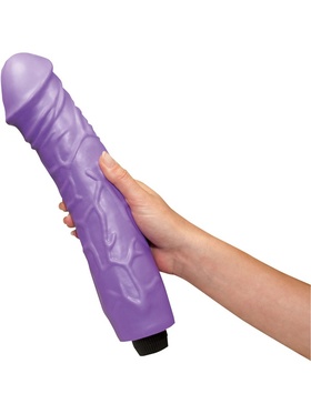 Queeny Love: Giant Lover Dildo Vibrator, 33 cm, purple 