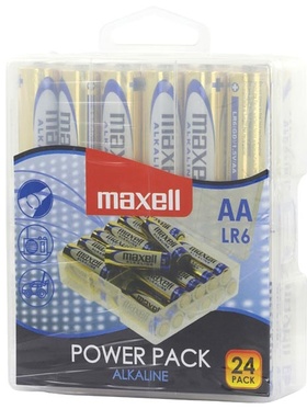 Maxell Batteries: Power Pack, AA (LR6) 1,5V, Alkaline, 24-pack