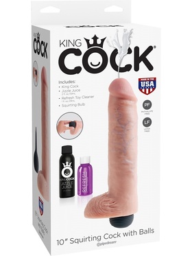 King Cock: Squirting Cock with Balls, 25 cm, light