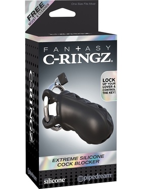 Pipedream C-Ringz: Extreme Silicone Cock Blocker, black