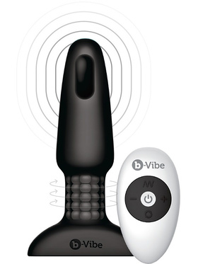B-Vibe: Rimming 2, Waterproof Remote Control Vibrating Plug, black 
