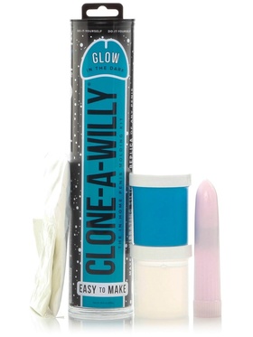 Clone-A-Willy: Vibrating Penis-cast, Glow in the Dark, blue
