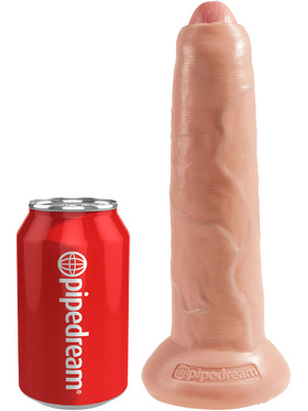  King Cock: Uncut Cock Dildo, 23 cm, light
