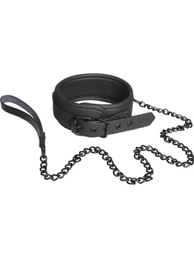Dream Toys: Blaze, Luxury Fetish Collar and Leash, black 