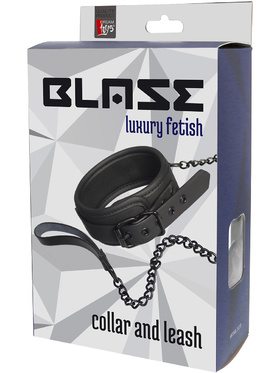 Dream Toys: Blaze, Luxury Fetish Collar and Leash, black 