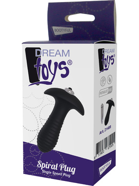 Dream Toys: Bootyful, Spiral Plug, Single Speed Plug, black 
