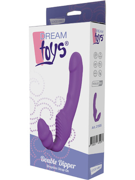 Dream Toys: Good Vibes, Double Dipper, Strapless Strap On, purple
