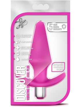 Luxe: Discover, Vibrating Silicone Anal Plug, pink