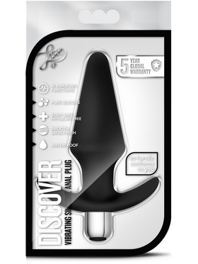 Luxe: Discover, Vibrating Silicone Anal Plug, black 