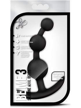 Luxe: Be Me 3, Silicone Anal Beads, black