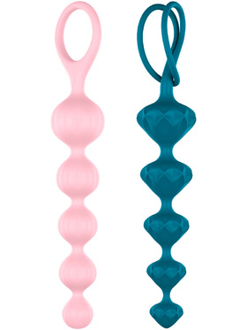Satisfyer: Love Beads, Super Soft Silicone Beads, pink/turquoise 