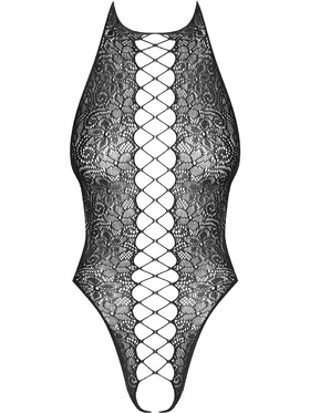 Obsessive: B113, Crotchless Teddy, black, S/M/L