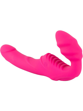 You2Toys: Vibrating Strapless Strap-On, Double Teaser, pink