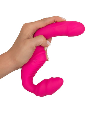 You2Toys: Vibrating Strapless Strap-On, Double Teaser, pink