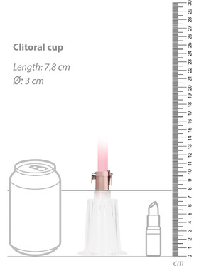 Pumped: Clitoral & Nipple Pump Set, large, pink