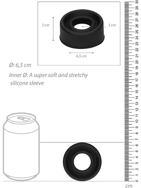 Pumped: Silicone Pump Sleeve, medium, black