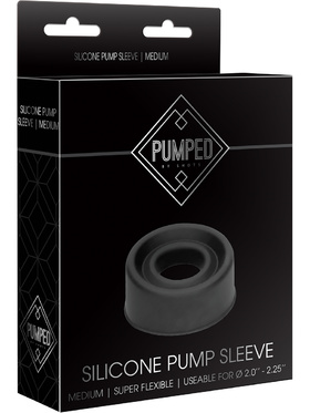 Pumped: Silicone Pump Sleeve, medium, black