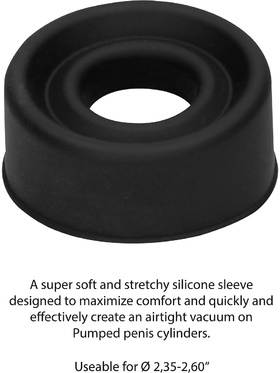 Pumped: Silicone Pump Sleeve, large, black