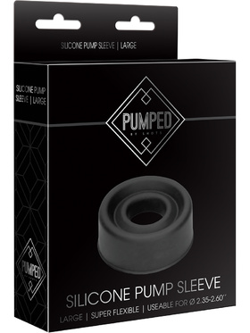 Pumped: Silicone Pump Sleeve, large, black