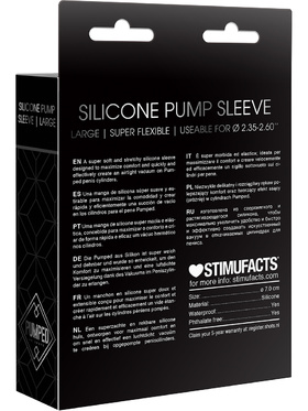 Pumped: Silicone Pump Sleeve, large, black