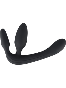 You2Toys: Vibrating Strapless Strap-On, Triple Teaser, black