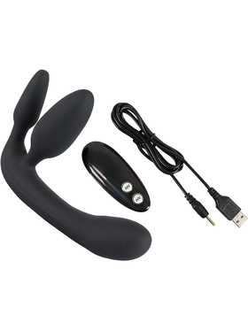 You2Toys: Vibrating Strapless Strap-On, Triple Teaser, black