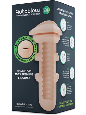 Autoblow A.I: Silicone Mouth Sleeve, light