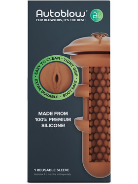 Autoblow A.I: Silicone Vagina Sleeve, dark