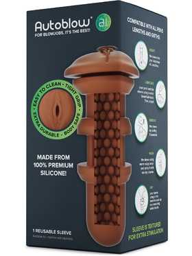Autoblow A.I: Silicone Vagina Sleeve, dark