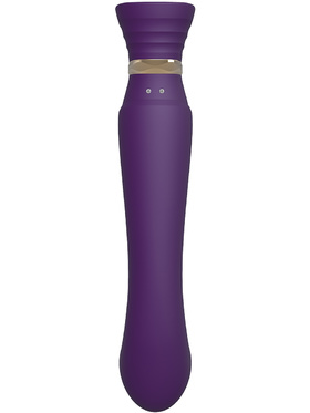 Zalo: Queen Set, G-spot PulseWave Vibrator with Suction Sleeve, purple