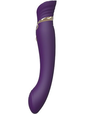 Zalo: Queen Set, G-spot PulseWave Vibrator with Suction Sleeve, purple