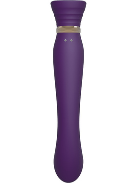 Zalo: Queen Set, G-spot PulseWave Vibrator with Suction Sleeve, purple
