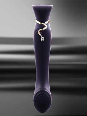Zalo: Queen Set, G-spot PulseWave Vibrator with Suction Sleeve, purple