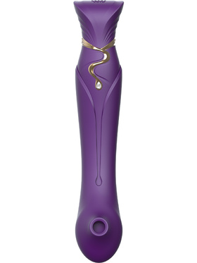 Zalo: Queen Set, G-spot PulseWave Vibrator with Suction Sleeve, purple
