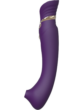 Zalo: Queen Set, G-spot PulseWave Vibrator with Suction Sleeve, purple