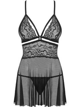 Obsessive: 838-BAB-1, Babydoll & Thong, black