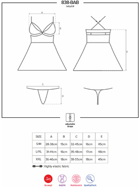 Obsessive: 838-BAB-1, Babydoll & Thong, black