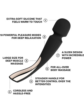 LELO: Smart Wand 2, All-Over Body Massager, large, black 