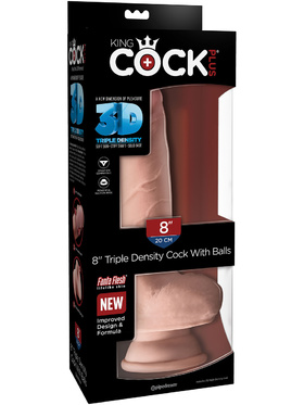  King Cock: Triple Density Cock with Balls, 24 cm