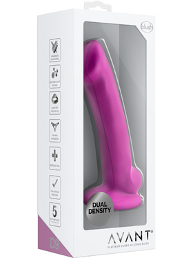 Blush: Avant D9, Platintum Cured Silicone Dildo, purple
