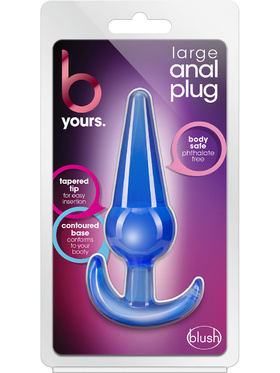 B Yours: Large Anal Plug, blue