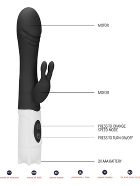 Shots Toys: GC Rabbit Vibrator, black