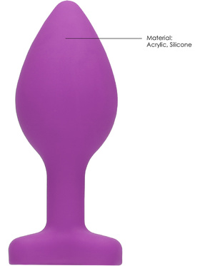 Ouch!: Large Diamond Heart Butt Plug, purple