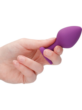 Ouch!: Large Diamond Heart Butt Plug, purple