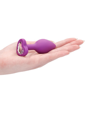 Ouch!: Large Diamond Heart Butt Plug, purple