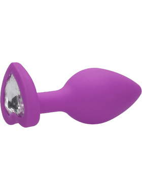 Ouch!: Large Diamond Heart Butt Plug, purple