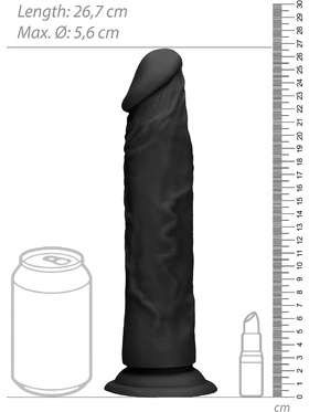 RealRock Skin: Realistic Dildo, 27 cm, black