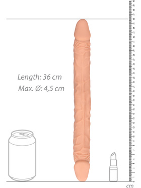 RealRock Skin: Double Dong, 36 cm, light