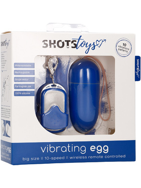 Shots Toys: Wireless Vibrating Egg, large, blue