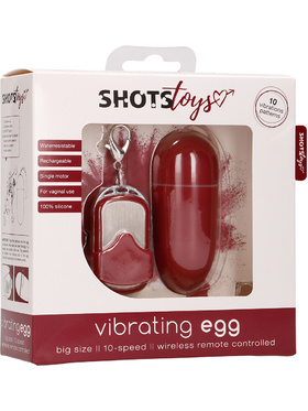 Shots Toys: Wireless Vibrating Egg, big, red